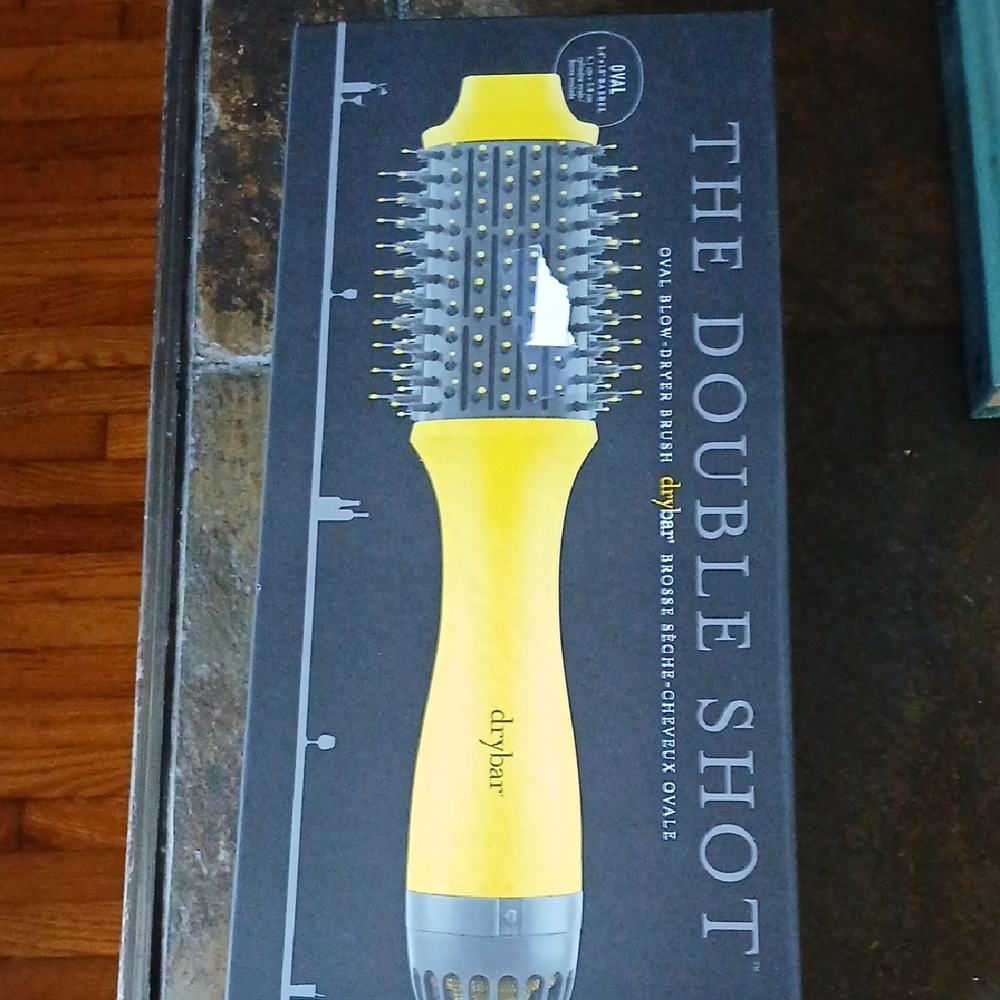 Drybar Yellow and Gray Oval Hot Air Brush.     D
